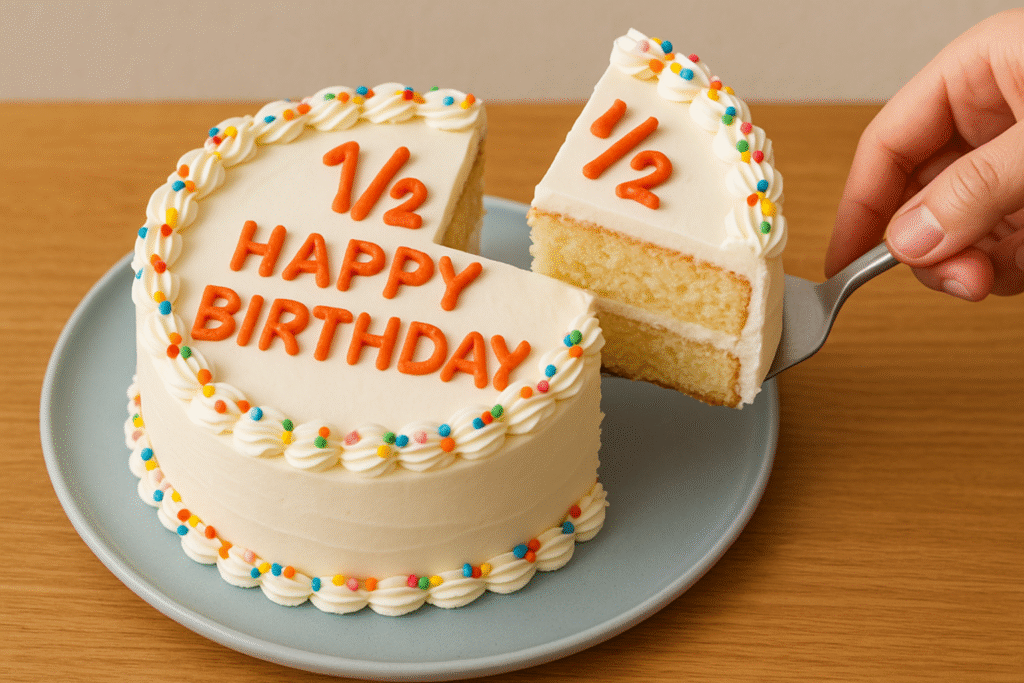 Serve a Half Birthday Cake